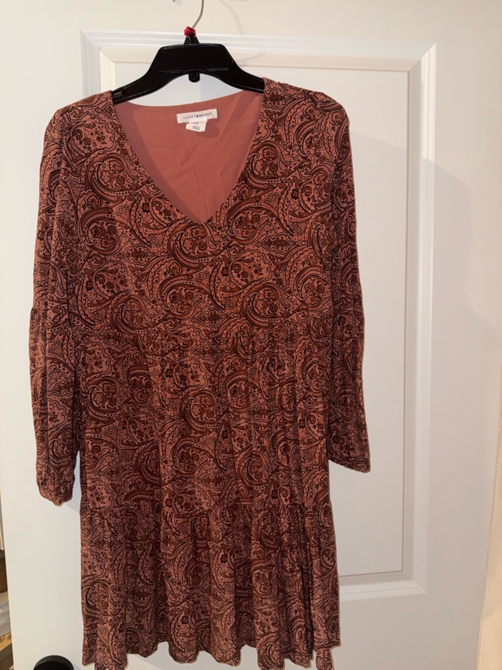 Lucky Brand Rust Paisley Dress